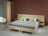 Ložnice Enna z masivu - smrk. Prodloužené postele, kvalitní zpracování, noční stolky, šatní skříně, český výrobek.