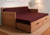 Rozkládací postel Klasik, zásuvka pod postel, kvalitní zpracování. Rozkládací pohovka z lamina, velký výběr barevných odstínů.