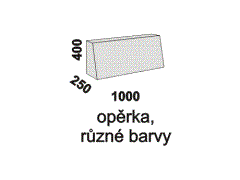 Opěrka Sendy, různé barvy. Rozměrový nákres. Kvalitní zpracování. Vyrobeno v Česku.