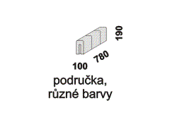 Područka Sendy, různé barvy. Rozměrový nákres. Kvalitní zpracování. Vyrobeno v Česku.