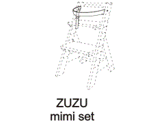 Mimi set Zuzu. Volitelné příslušenství k rostoucí židli Zuzu. Český výrobek.