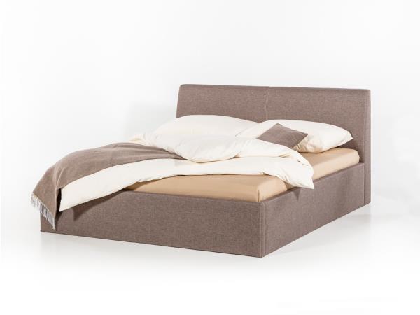 Amáta čalouněná postel s možností úložného prostoru. Na výběr z mnoha typů čalounění- Český výrobek