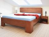 Ložnice Brooklyn - manželské postele z masivu. Čelo postele 1 - plné. Postele s možností úložného prostoru, prodloužené postele.