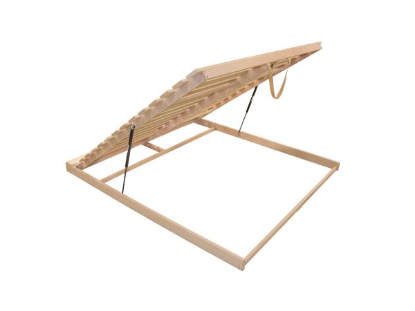 Dřevěný rošt s odklápěním od nohou, dvojrošt Solid Twin píst. Rošt 160x200, rošt 180x200. Vhodný do postele s úložným prostorem. Český výrobek.