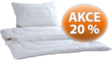 Slevy na vybrané polštáře a přikrývky