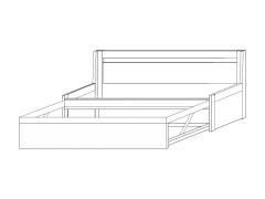 Rozkládací postel Duo N-N, lamino Rozkládací postel Duo N-N, lamino