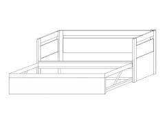 Rozkládací postel Duo V-V, lamino Rozkládací postel Duo V-V, lamino