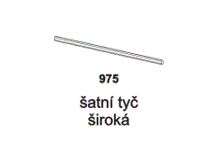 Šatní tyč Line, široká, kov, rozměry Šatní tyč Line široká - rozměrový nákres. Provedení: kov. Kvalitní zpracování.