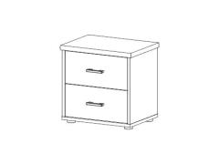 Noční stolek Line, dvouzásuvkový, lamino Noční stolek Line, dvouzásuvkový, lamino