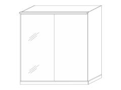 Skříň s posuvnými dveřmi Line, plné a zrcadlové dveře, lamino Skříň s posuvnými dveřmi Line, plné a zrcadlové dveře, lamino