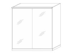 Skříň s posuvnými dveřmi Line, zrcadlové dveře, lamino Skříň s posuvnými dveřmi Line, zrcadlové dveře, lamino